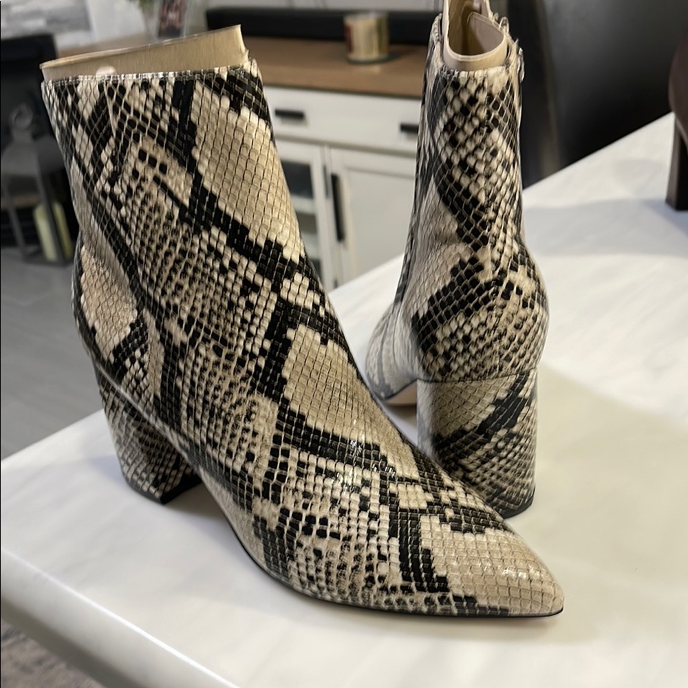 Snakeskin Ankle Boots